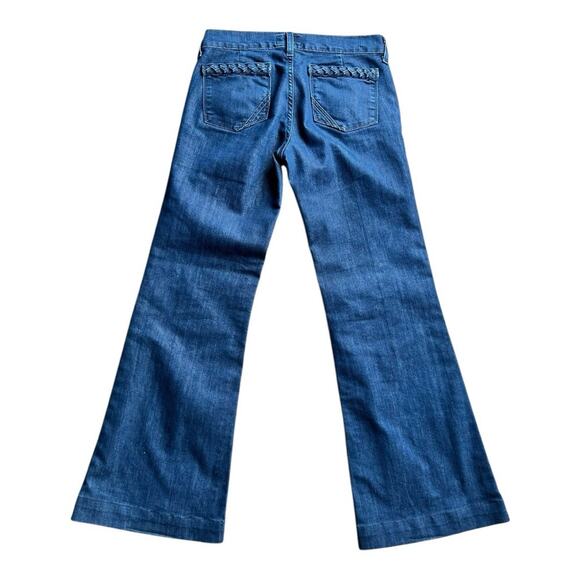 Anlo dark wash flare jeans braided pocket Size 28 - Picture 3 of 8